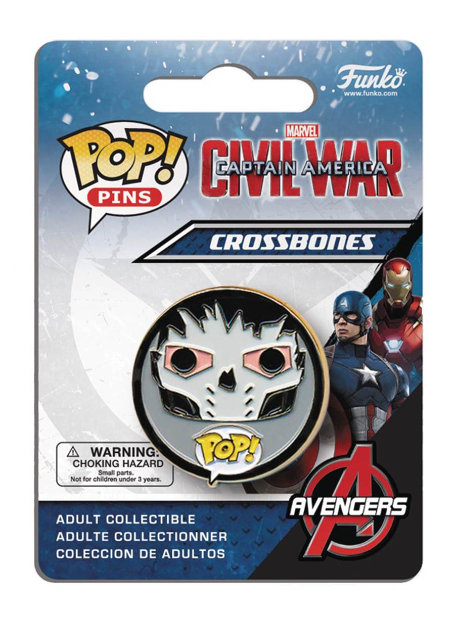 POP Pins 1.25-inch Enamel Pin Captain America Civil War - Crossbones