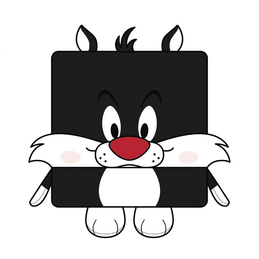 Warner Bros Kawaii Cube Medium Plush - Sylvester