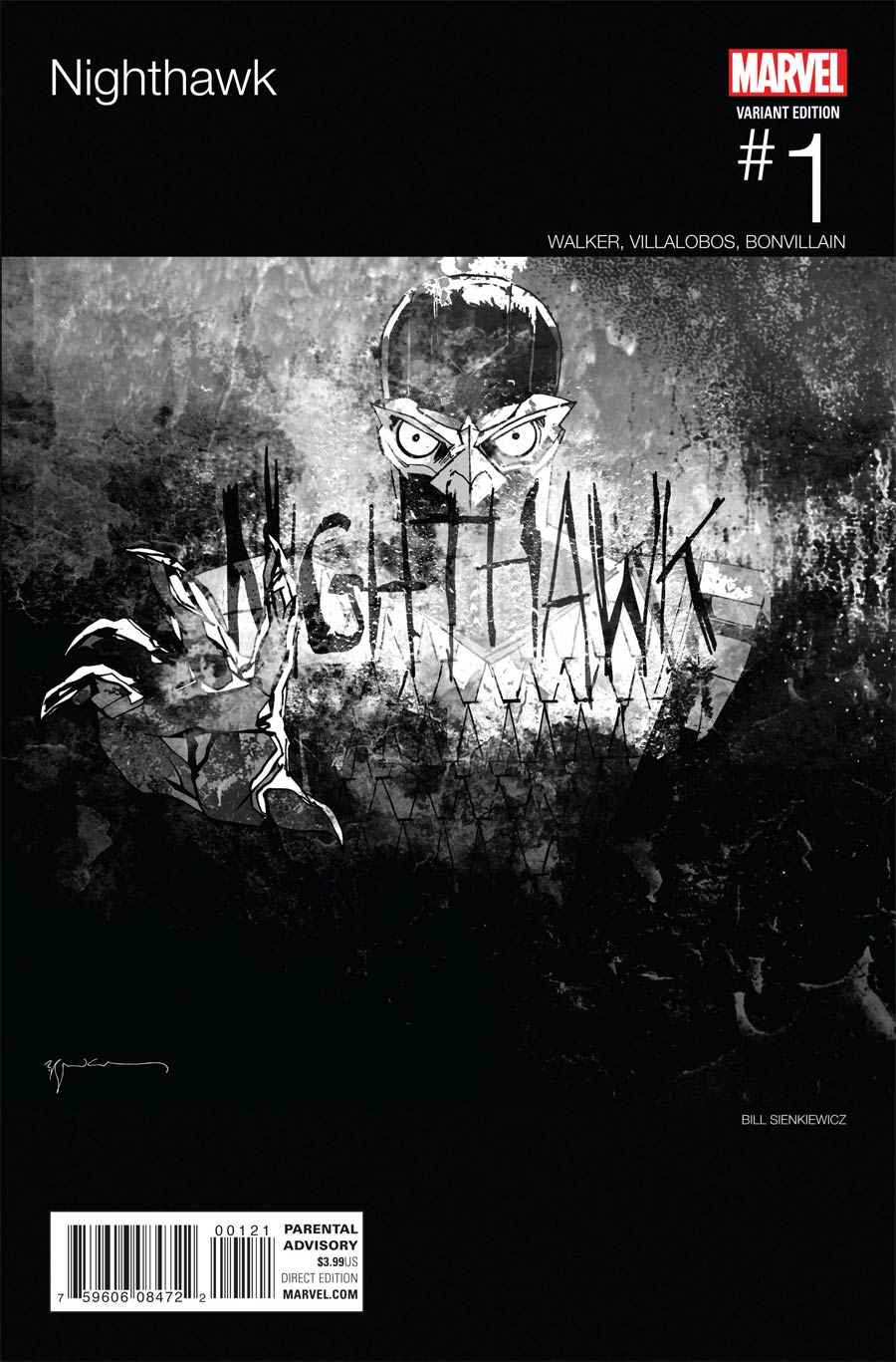Nighthawk Vol 2 #1 Cover B Variant Bill Sienkiewicz Marvel Hip-Hop Cover