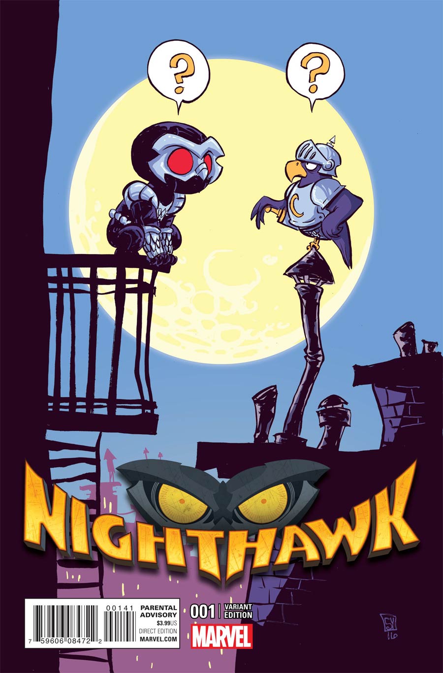 Nighthawk Vol 2 #1 Cover C Variant Skottie Young Baby Cover