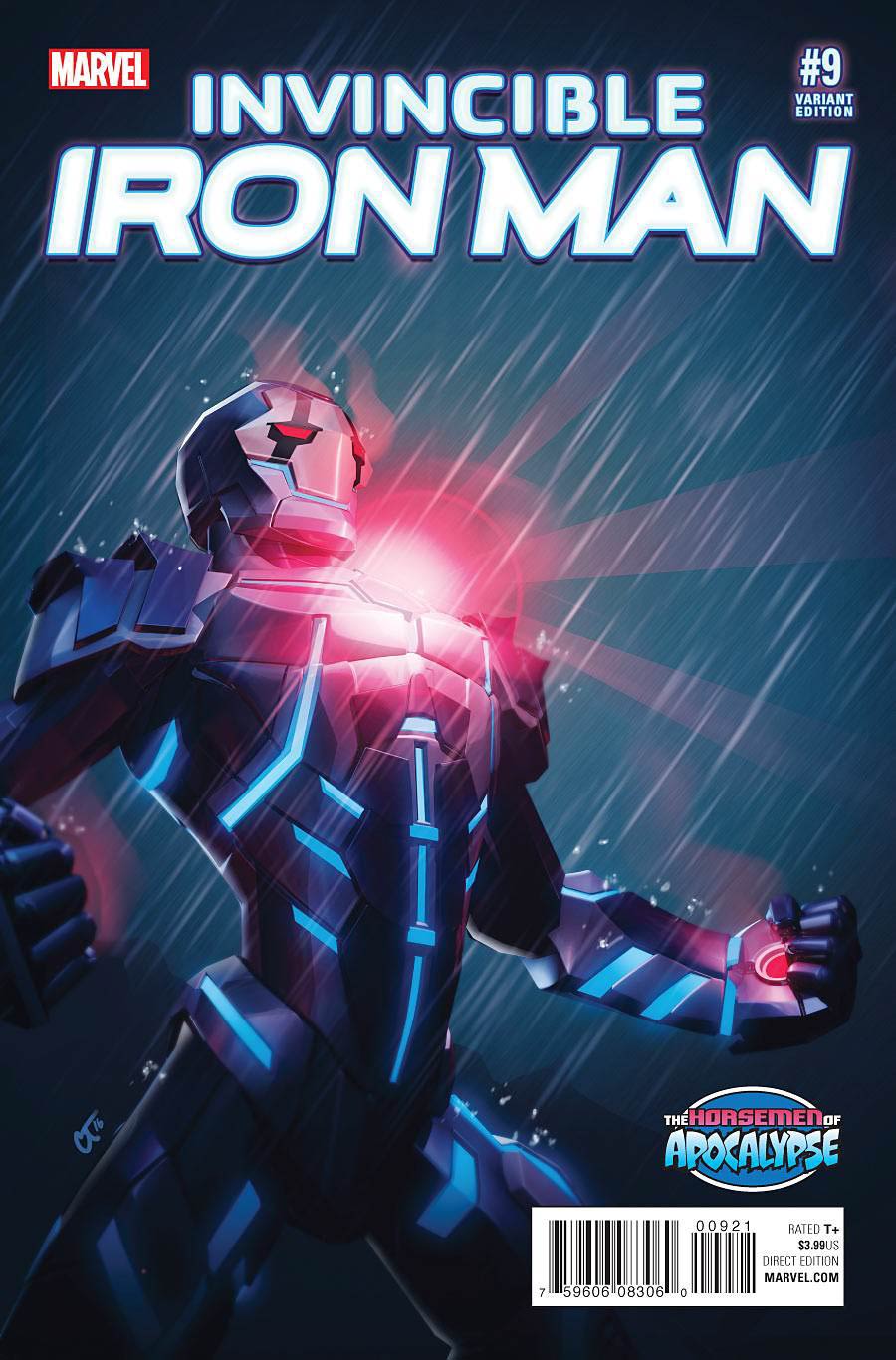 Invincible Iron Man Vol 2 #9 Cover B Variant Age Of Apocalypse Cover (Road To Civil War II Tie-In)