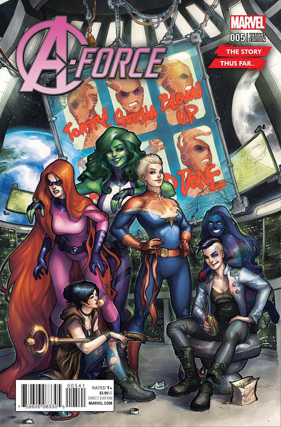 A-Force Vol 2 #5 Cover B Variant Meghan Hetrick Story Thus Far Cover