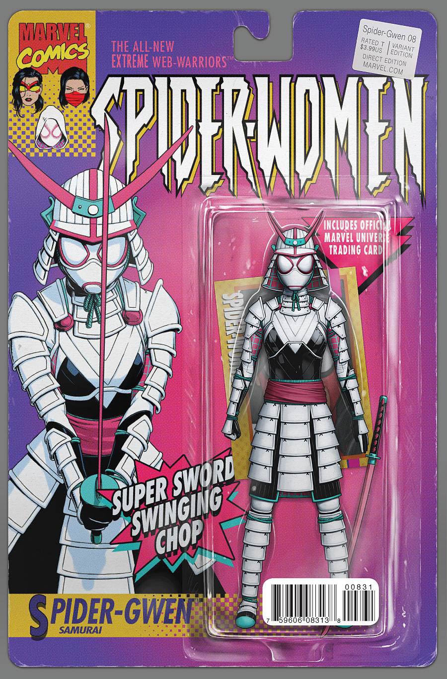 Spider-Gwen Vol 2 #8 Cover B Variant John Tyler Christopher Action Figure Cover (Spider-Women Part 5)