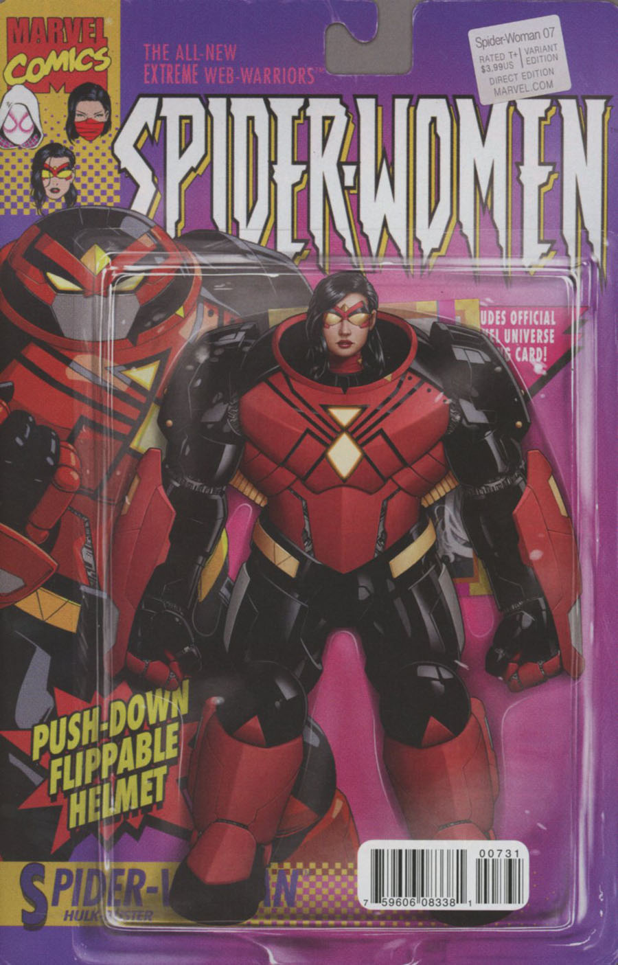 Spider-Woman Vol 6 #7 Cover B Variant John Tyler Christopher Action Figure Cover (Spider-Women Part 7)