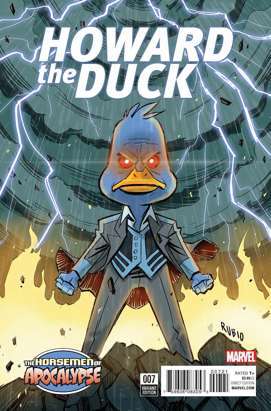 Howard The Duck Vol 5 #7 Cover B Variant Bobby Rubio Age Of Apocalypse Cover