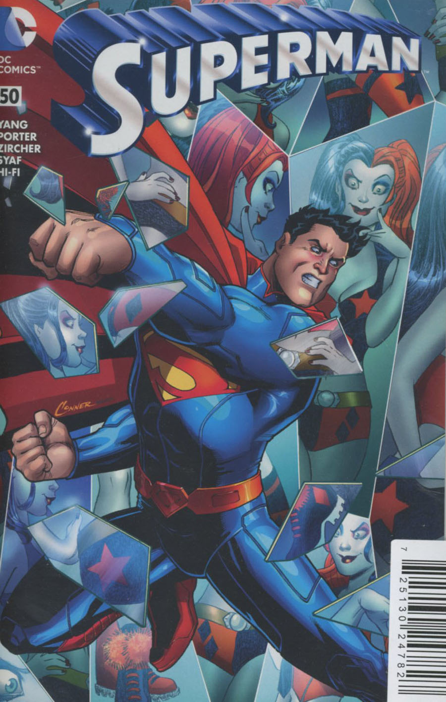 Superman Vol 4 #50 Cover I DF Exclusive Amanda Conner Harley Quinn Variant Cover Plus 1