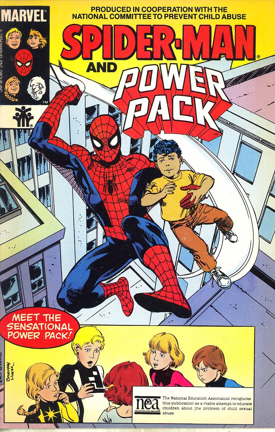 Amazing Spider-Man And Power Pack Prevent Child Abuse Cover B 1996 Edition