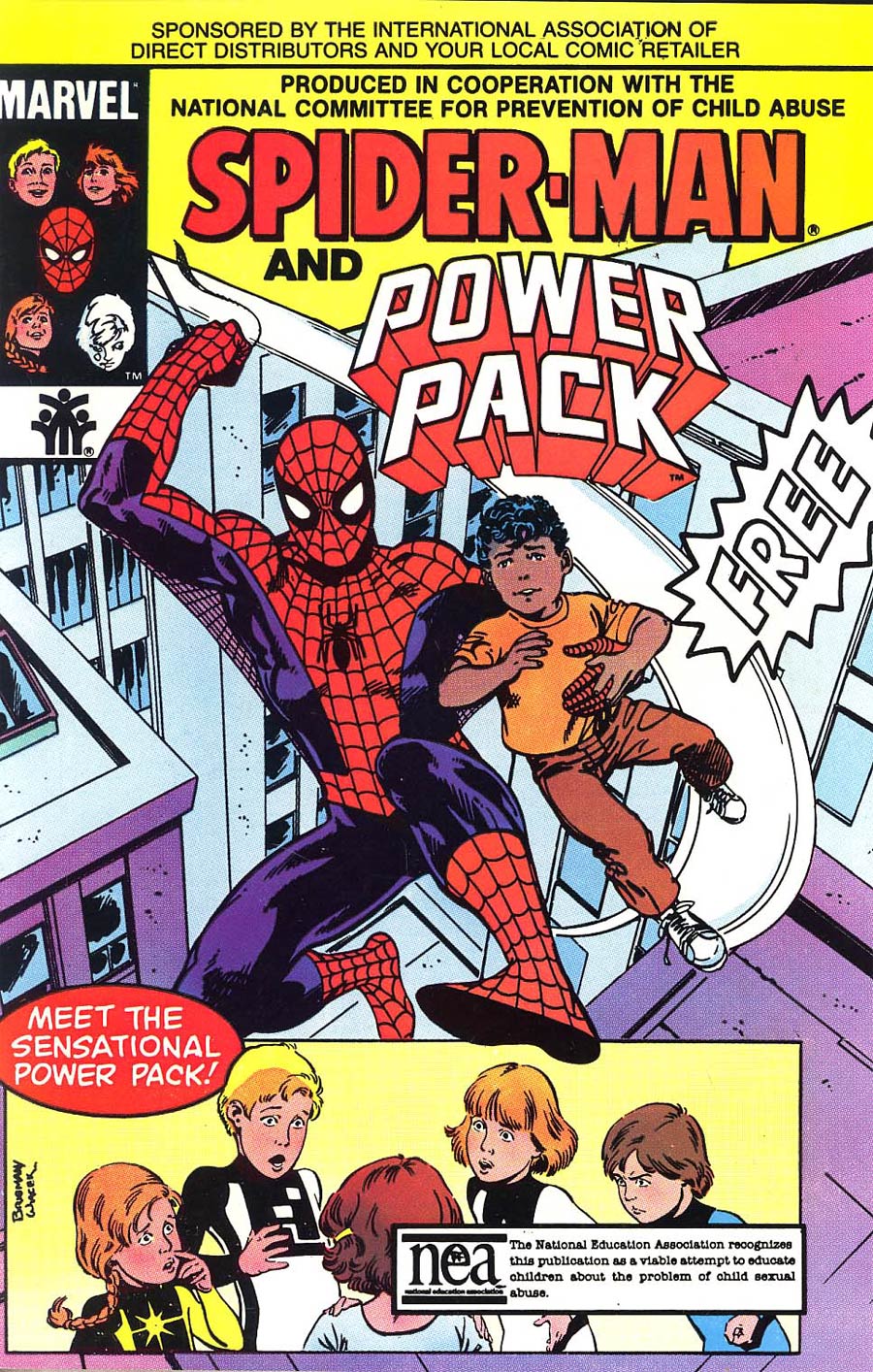 Amazing Spider-Man And Power Pack Prevent Child Abuse Cover A Store Giveaway