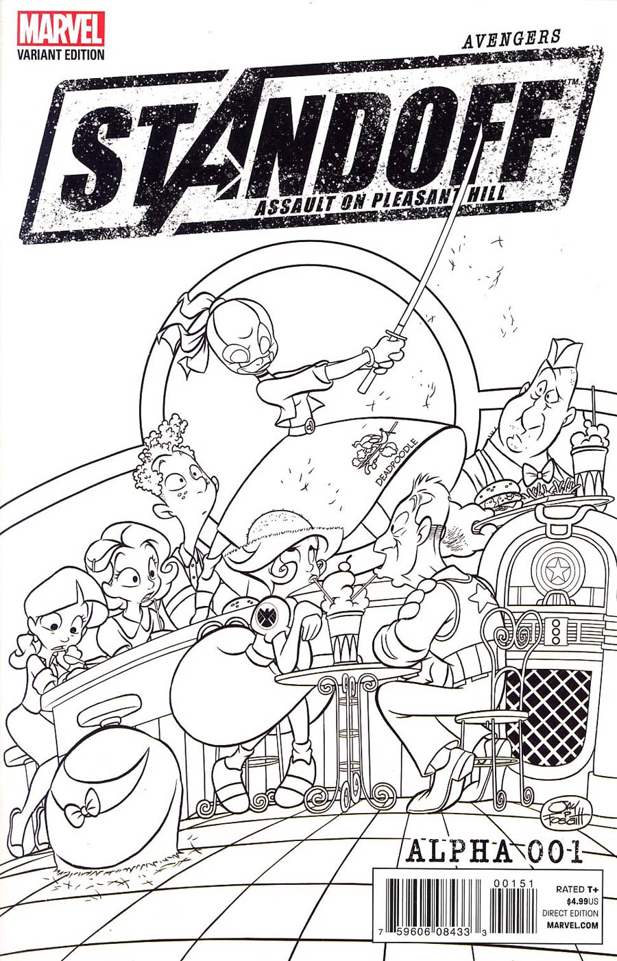 Avengers Standoff Assault On Pleasant Hill Alpha #1 Cover D Incentive Party Sketch Variant Cover