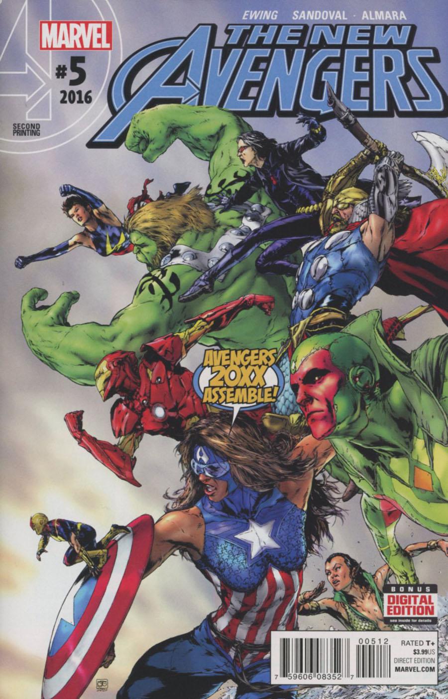 New Avengers Vol 4 #5 Cover B 2nd Ptg Oscar Jimenez Variant Cover