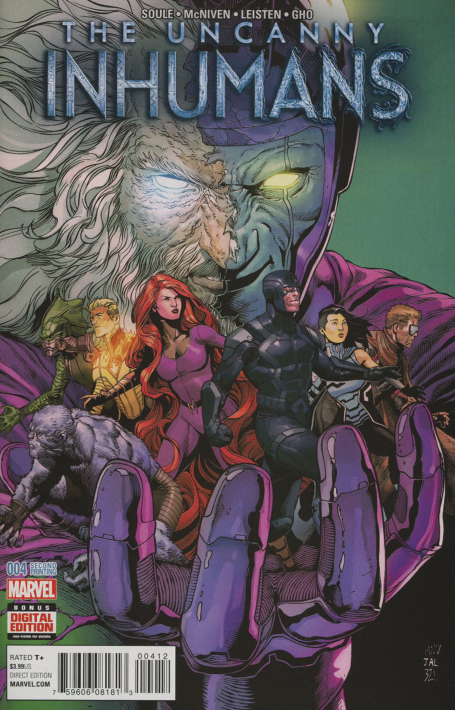 Uncanny Inhumans #4 Cover C 2nd Ptg Steve McNiven Variant Cover