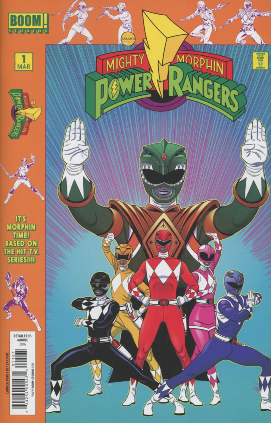 Mighty Morphin Power Rangers (BOOM Studios) #1 Cover E Variant Launch Party Cover