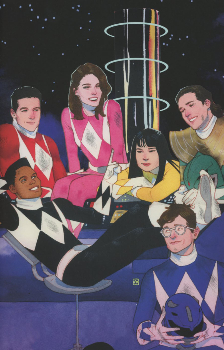 Mighty Morphin Power Rangers (BOOM Studios) #1 Cover G Incentive Kevin Wada Virgin Variant Cover