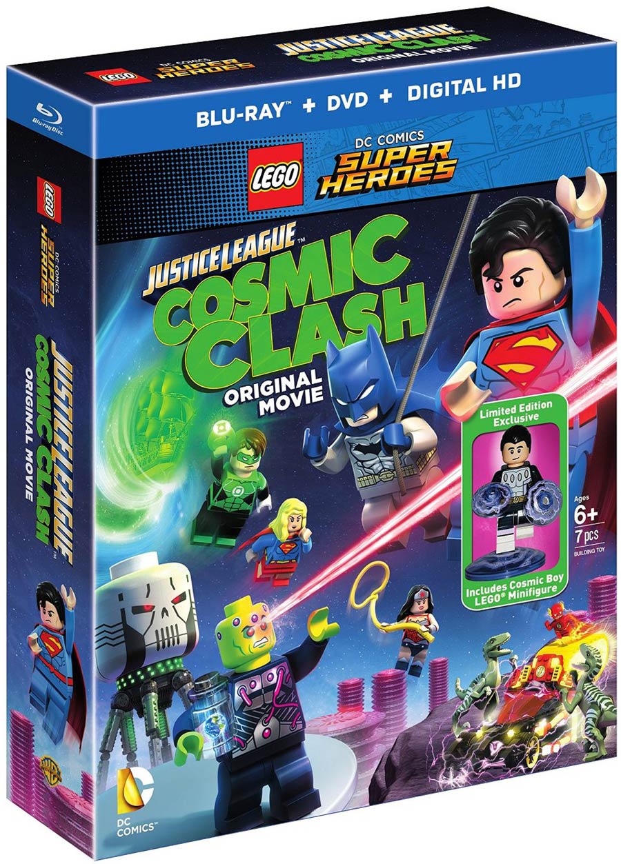 Lego DC Comics Super Heroe Justice League With Figurine Blu-ray DVD