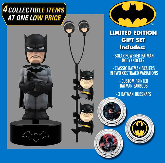 DC Comics Batman Body Knocker Printed Earbuds Scalers Hubsnaps Limited Edition Gift Set
