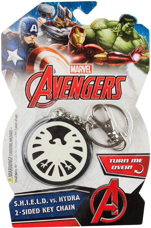 Marvel Comics 2-Inch Bendable Keychain - SHIELD v Hydra Dual Sided Logo