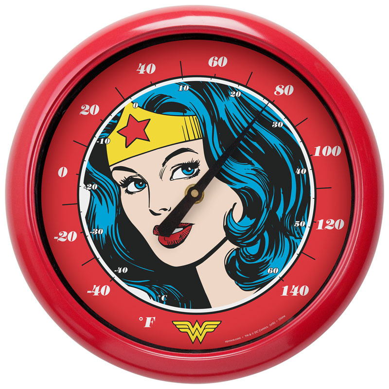DC Comics 10-Inch Indoor Outdoor Thermometer - Wonder Woman Logo