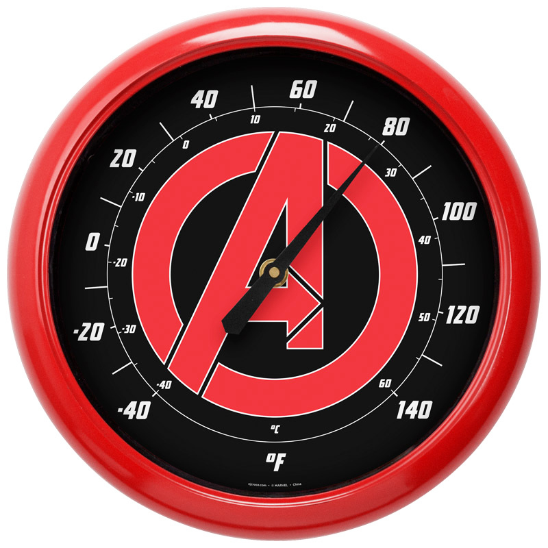 Marvel Comics 10-Inch Indoor Outdoor Thermometer - Avengers Logo