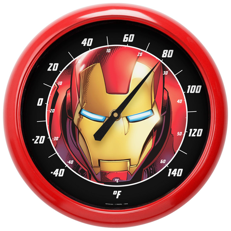Marvel Comics 10-Inch Indoor Outdoor Thermometer - Iron Man