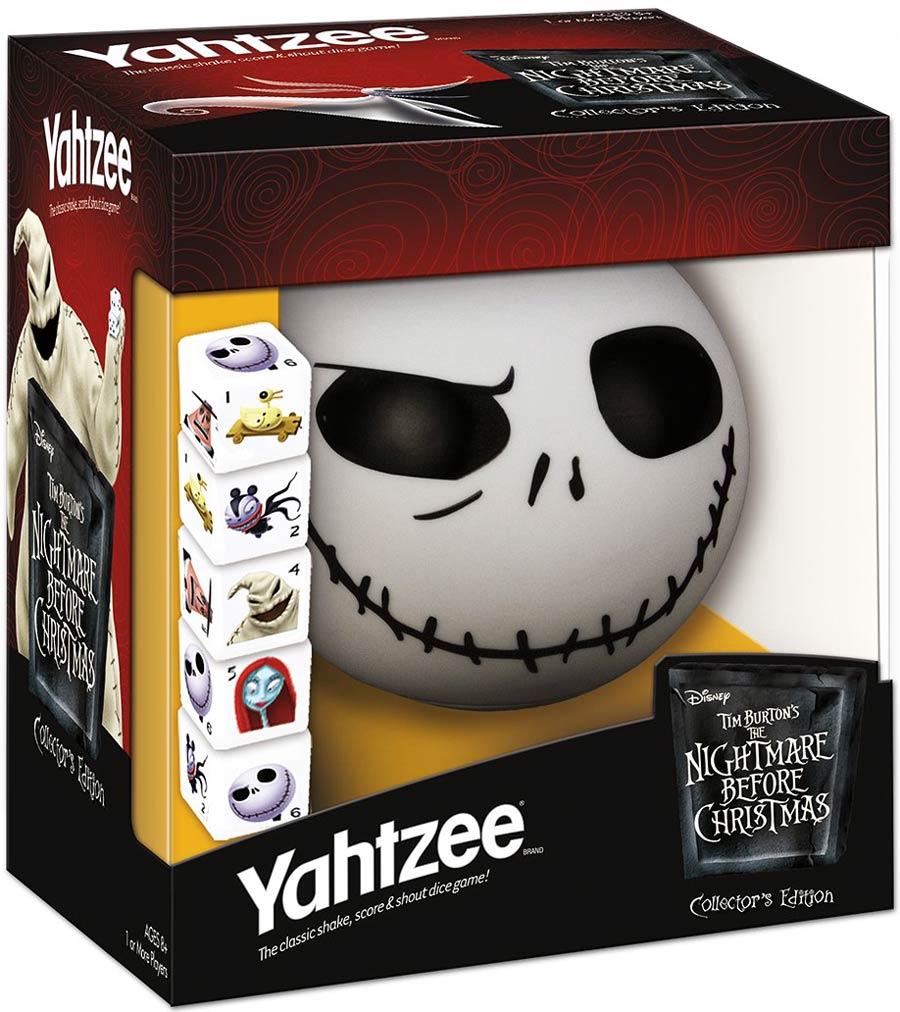 Yahtzee The Nightmare Before Christmas Jack Skellington New Red Edition