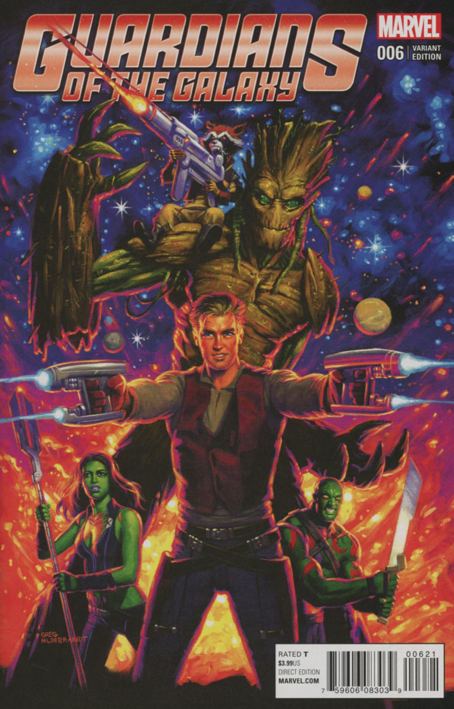 Guardians Of The Galaxy Vol 4 #6 Cover E Incentive Greg Hildebrandt Classic Variant Cover