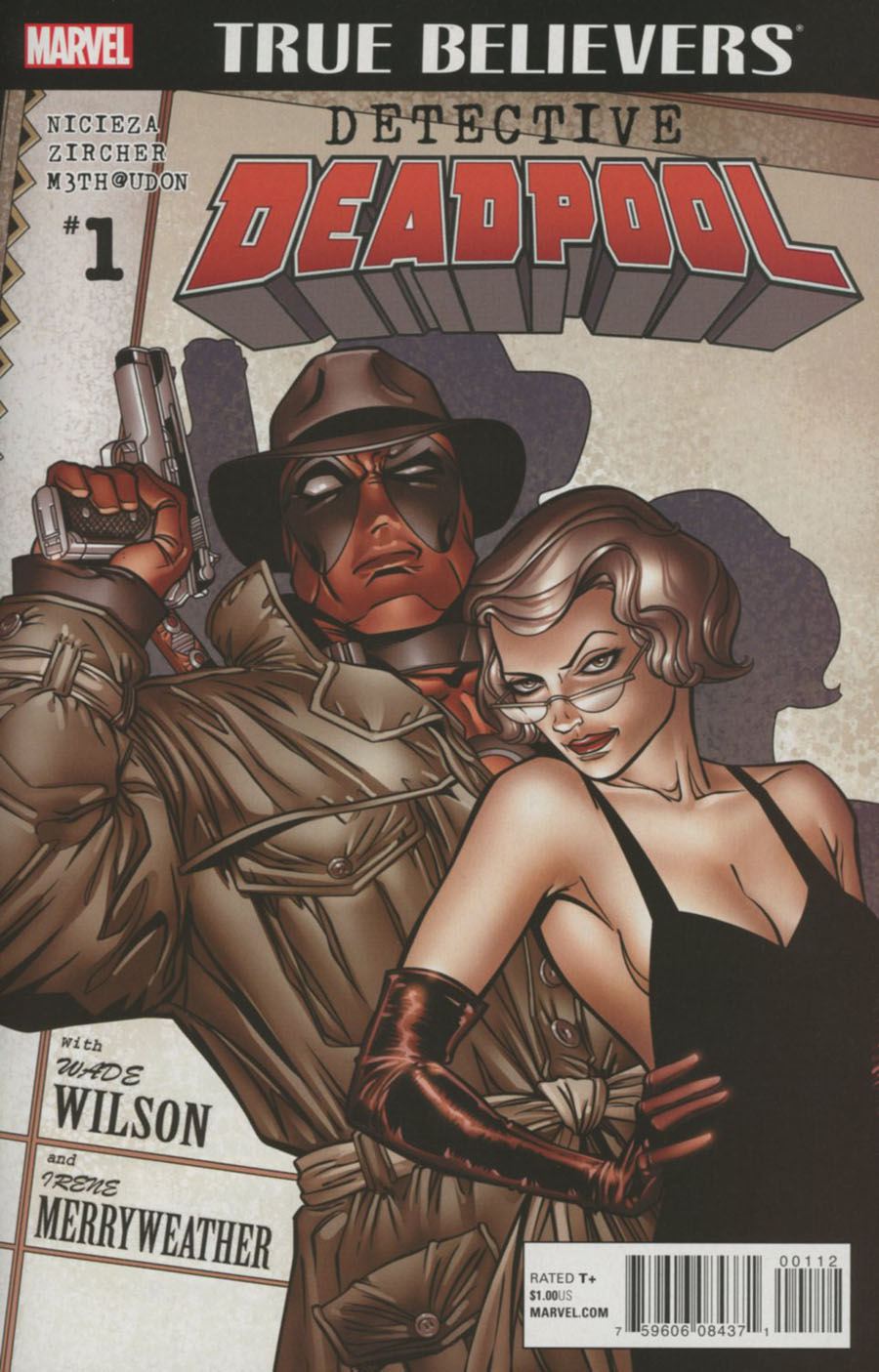 True Believers Detective Deadpool #1 Cover B 2nd Ptg Variant Cover