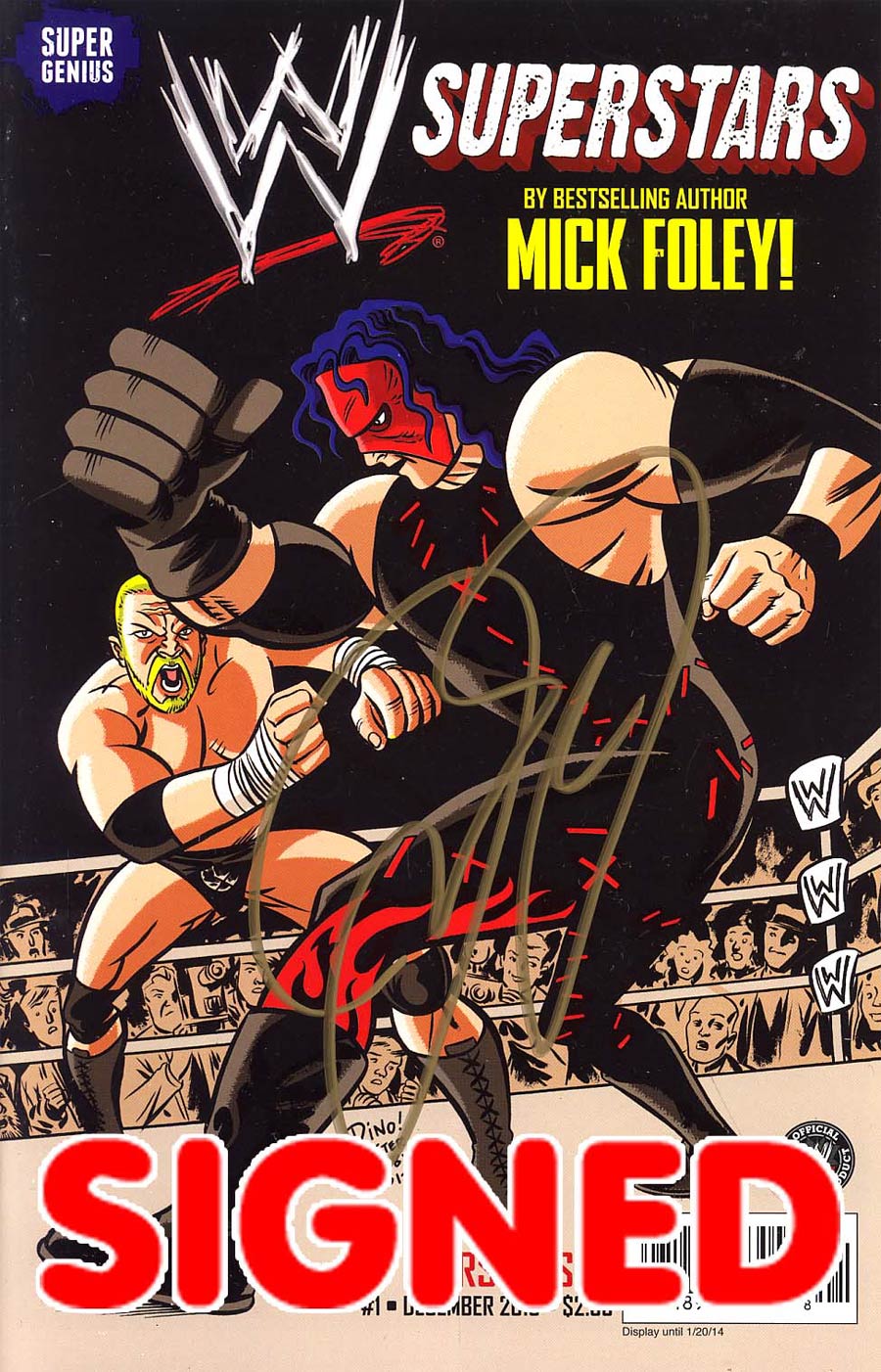 WWE Superstars #1 Cover G Regular Dean Haspiel Kane Cover Signed by Mick Foley