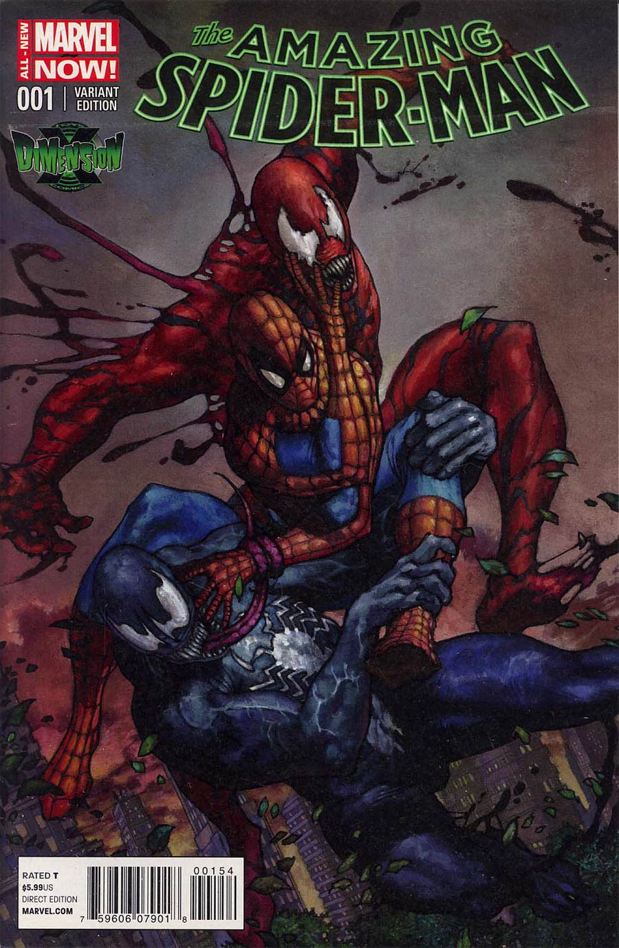 Amazing Spider-Man vol 3 #1 cover Z-P Simone Bianchi Dimension X Variant