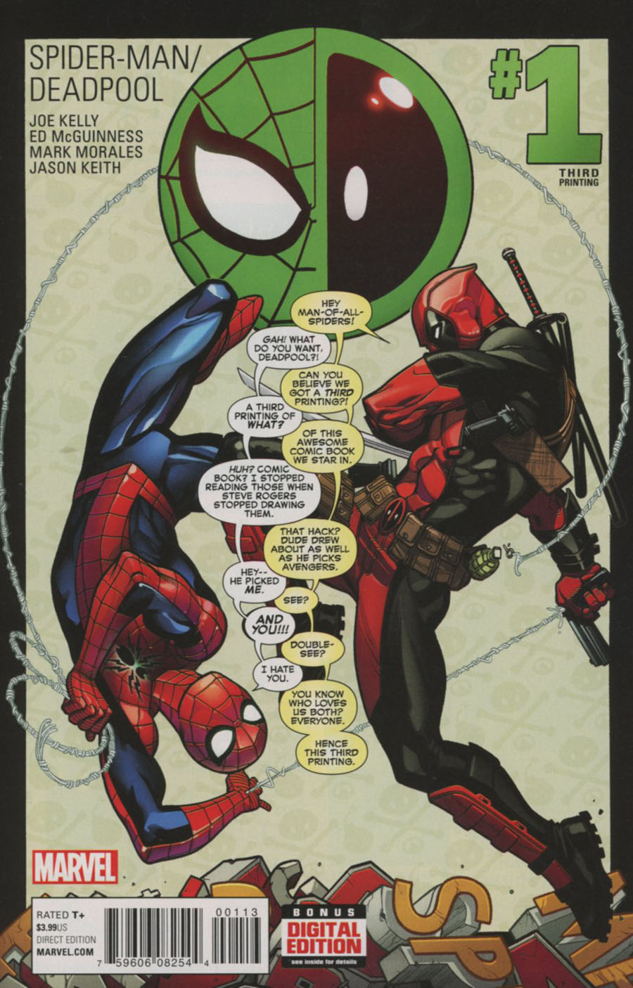 Spider-Man Deadpool #1 Cover J 3rd Ptg Ed McGuinness Variant Cover