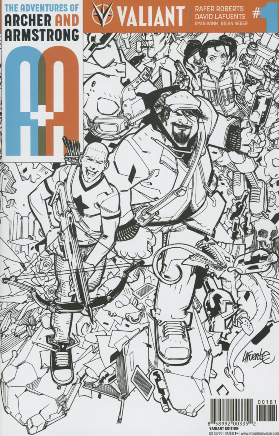 A&A #1 Cover H Incentive David LaFuente Black & White Cover