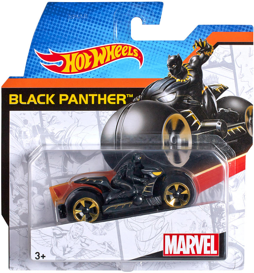 Hot Wheels Moto With Rider 1/64 Scale Die-Cast - Marvel Black Panther