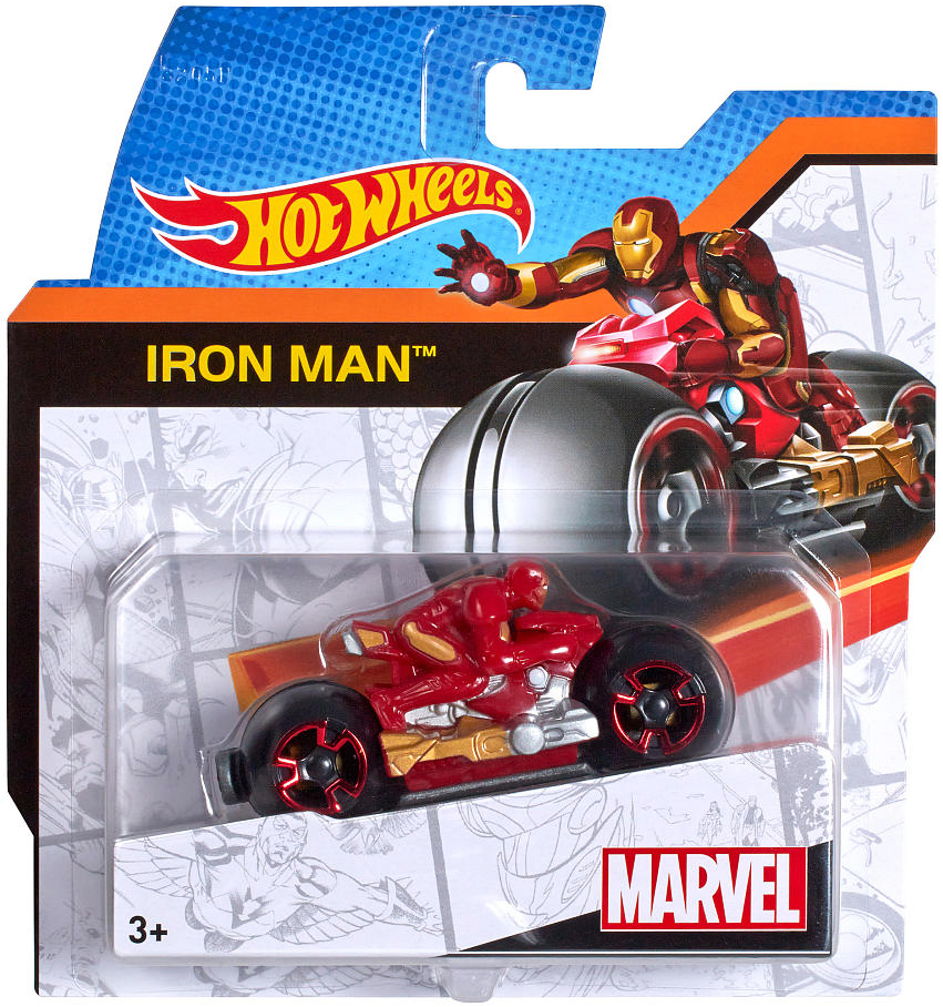 Hot Wheels Moto With Rider 1/64 Scale Die-Cast - Marvel Iron Man