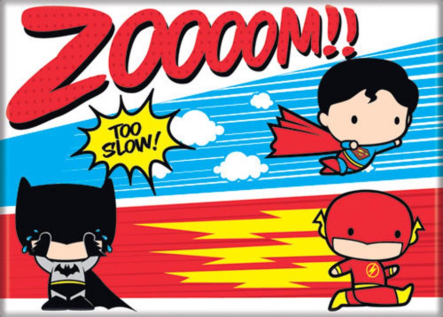 DC Comics 2.5x3.5-inch Magnet Chibi - Superman Batman Flash Zoom (72029DC)