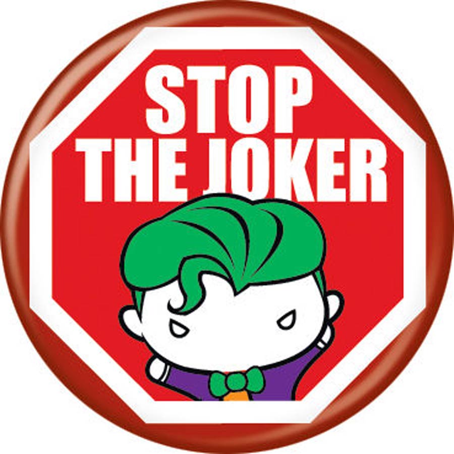 DC Comics 1.25-Inch Button Chibi - Stop The Joker (85166)