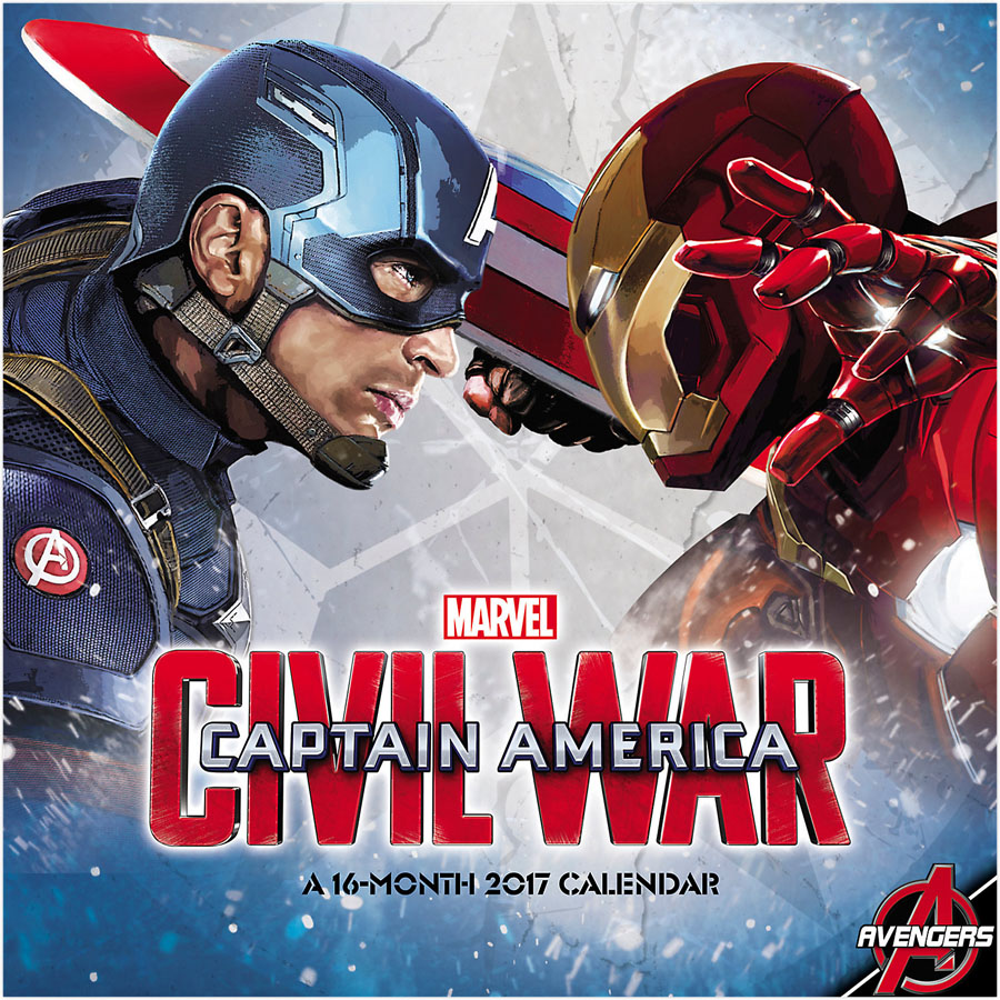 Captain America 3 Civil War 2017 7x7-inch Mini Wall Calendar