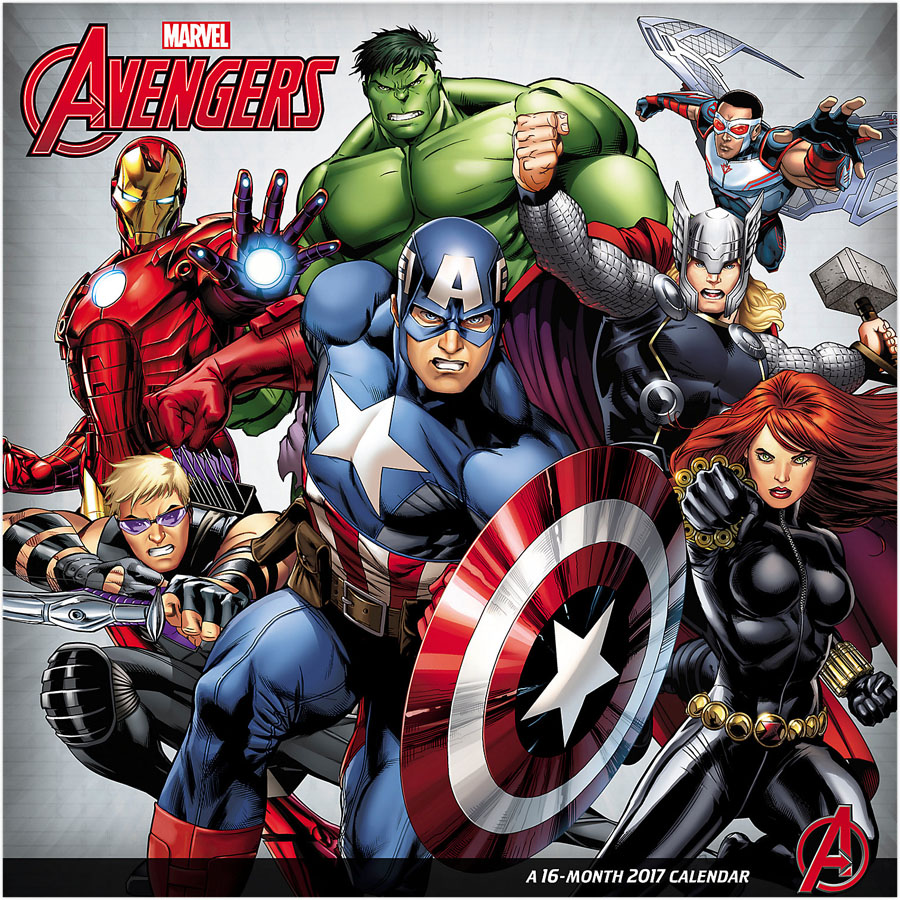 Marvels Avengers Assemble 2017 12x12-inch Wall Calendar
