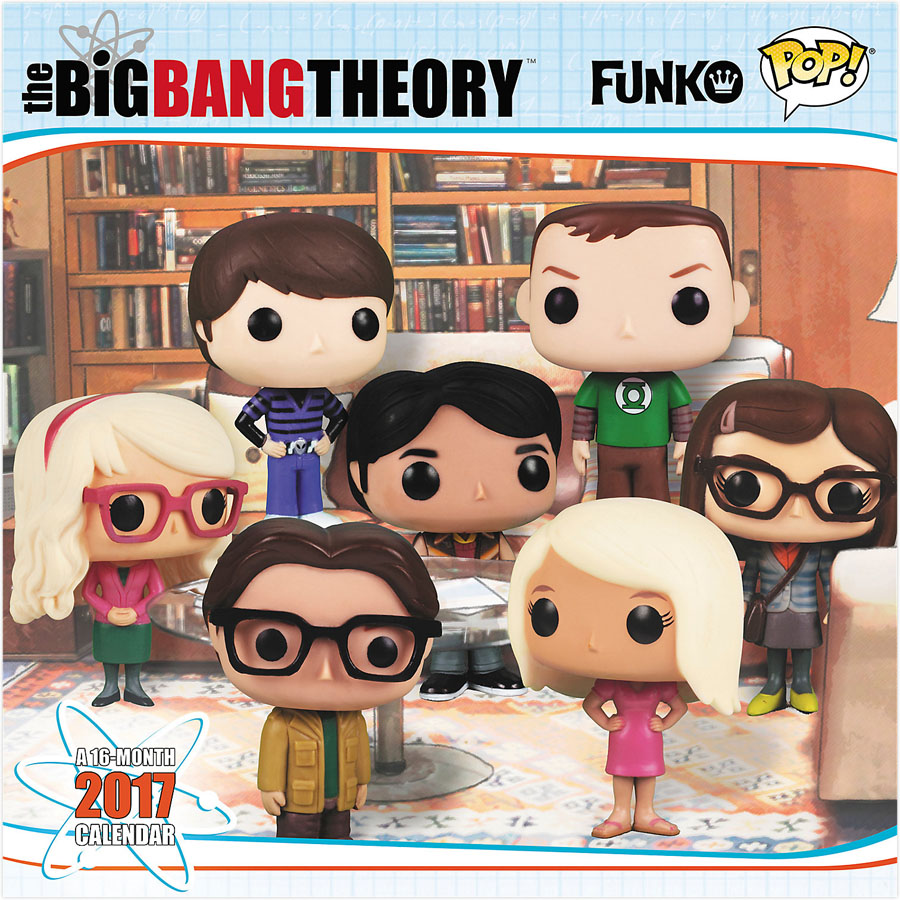 Big Bang Theory Funko POP 2017 12x12-inch Wall Calendar