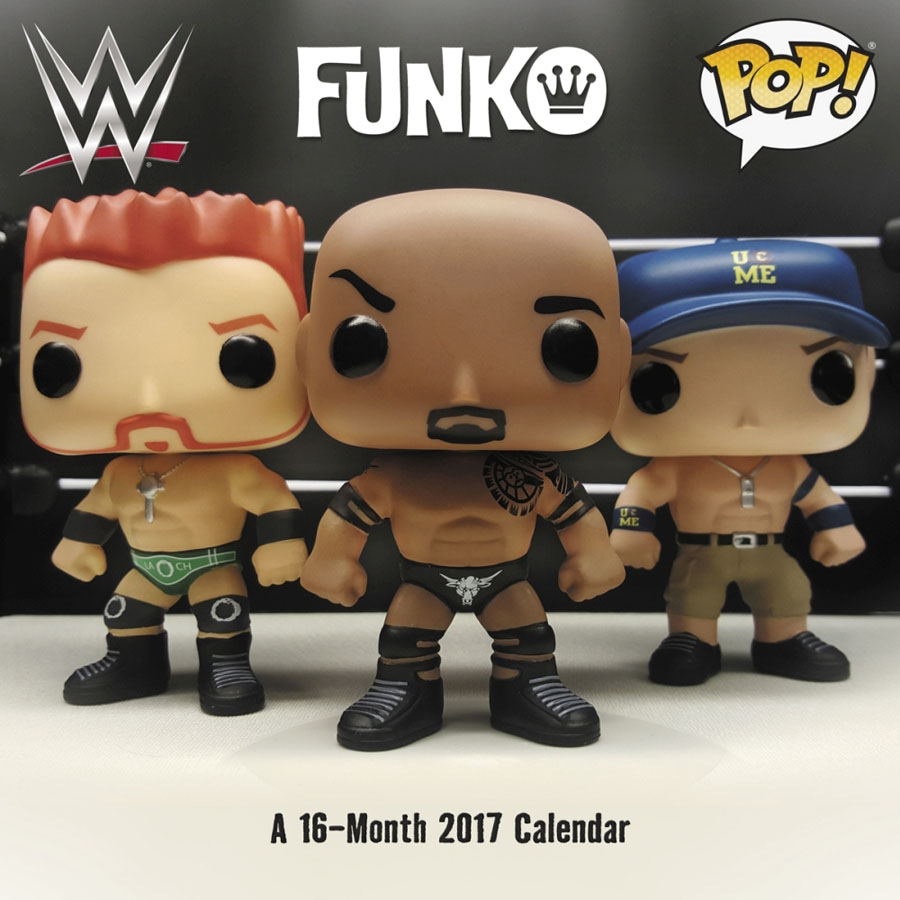WWE Funko POP 2017 12x12-inch Wall Calendar