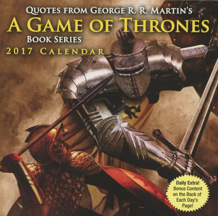 Game Of Thrones Book Quotes 2017 6x6-inch Page-A-Day Calendar