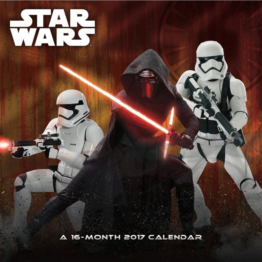 Star Wars Episode VII The Force Awakens 2017 12x12-inch Wall Calendar