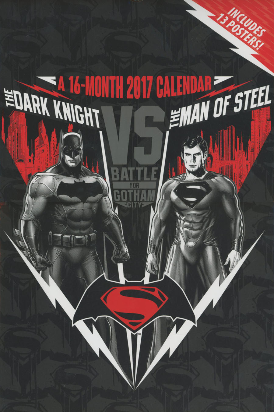 Batman v Superman Dawn Of Justice 2017 11x17-inch Wall Calendar
