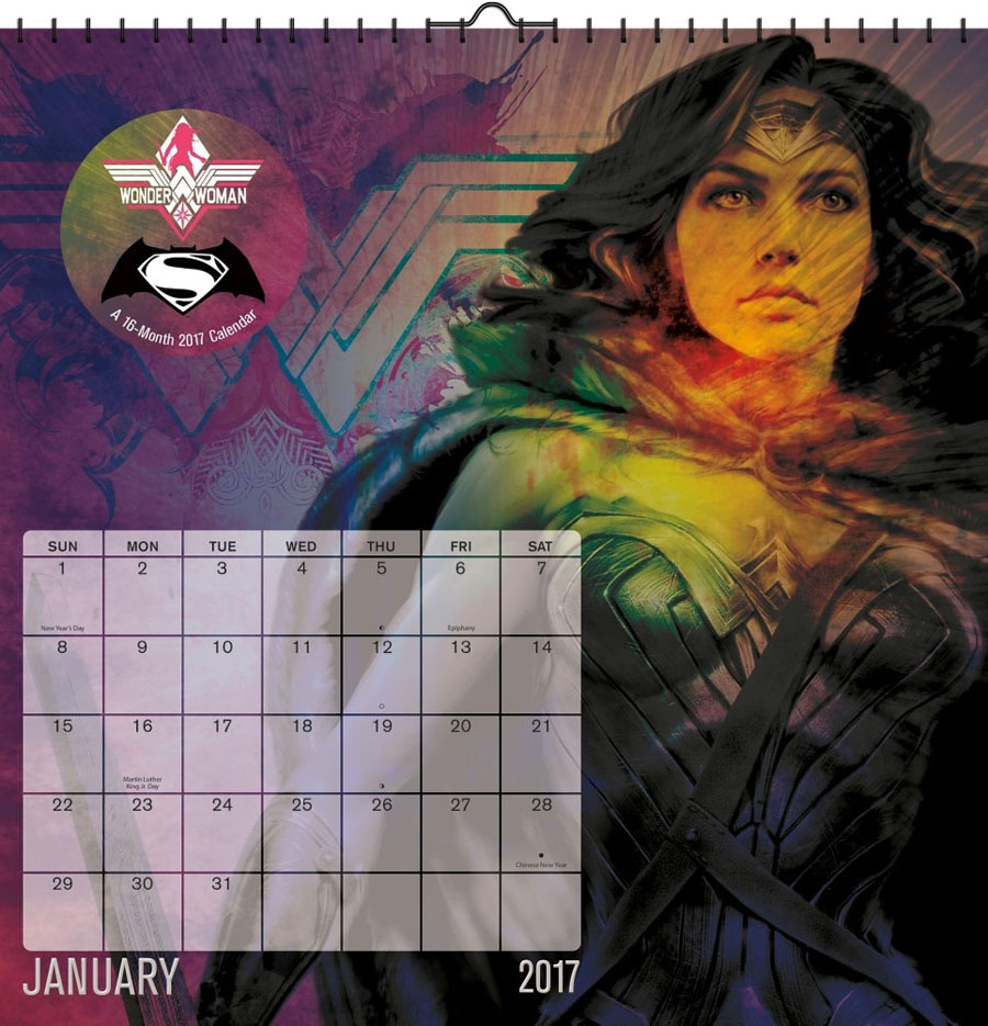 Wonder Woman 2017 12x12-inch Wall Calendar