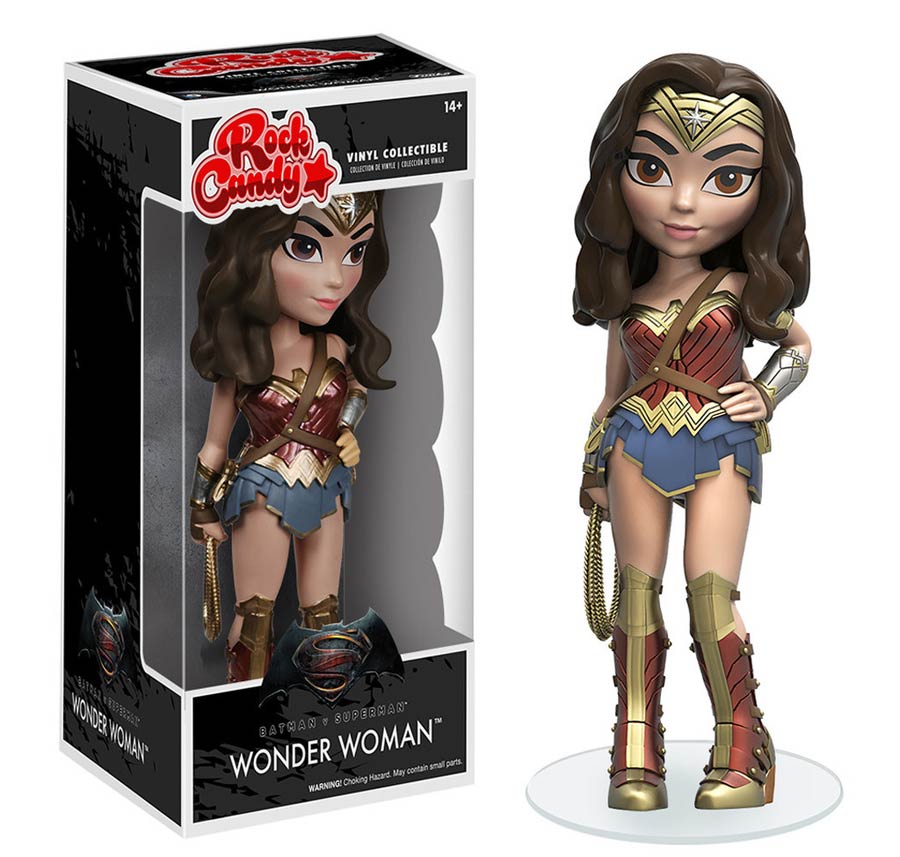Rock Candy DC Comics Batman v Superman Dawn Of Justice Wonder Woman Vinyl Figure