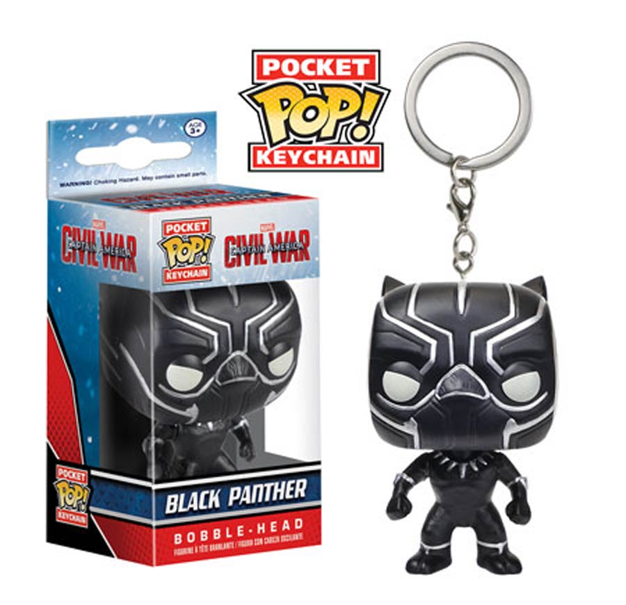 POP Captain America Civil War Black Panther Vinyl Figure Keychain