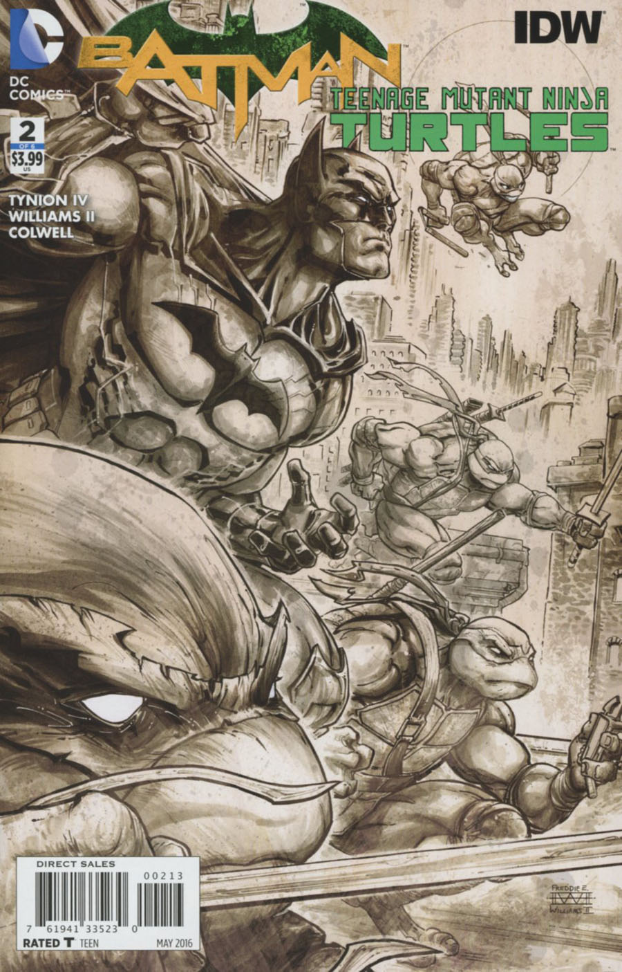 Batman Teenage Mutant Ninja Turtles #2 Cover D 3rd Ptg Freddie E Williams II Variant Cover