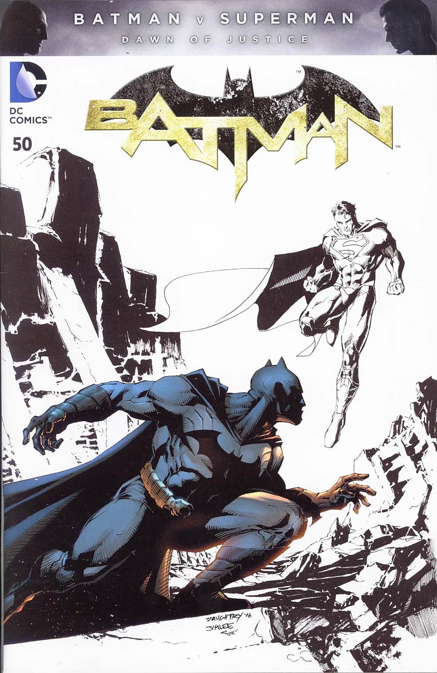Batman Vol 2 #50 Cover G Variant Jim Lee Batman v Superman Dawn Of Justice Character Cover Without Polybag
