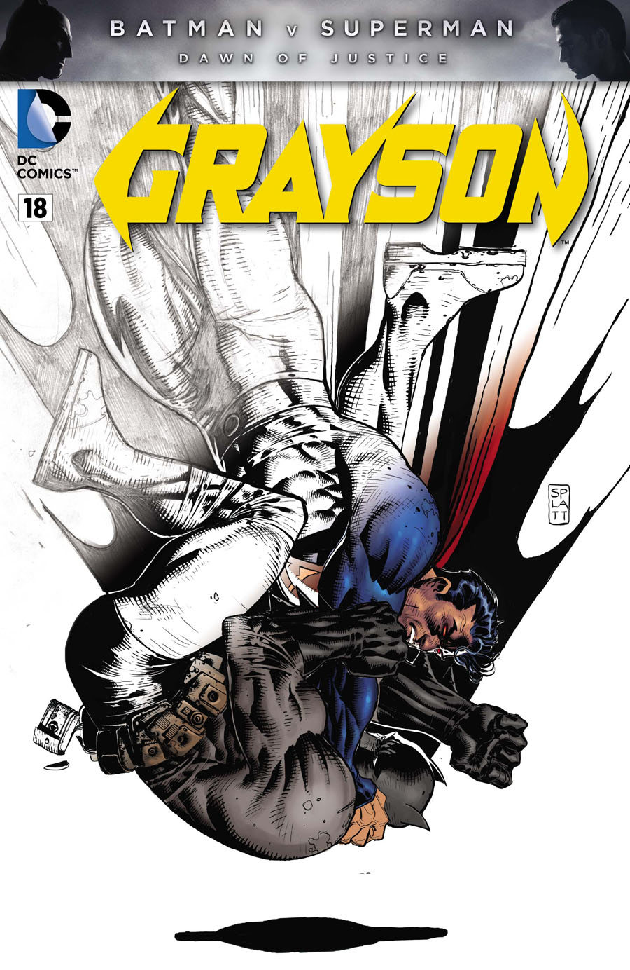 Grayson #18 Cover D Variant Stephen Platt Batman v Superman Dawn Of Justice Fade Cover Without Polybag