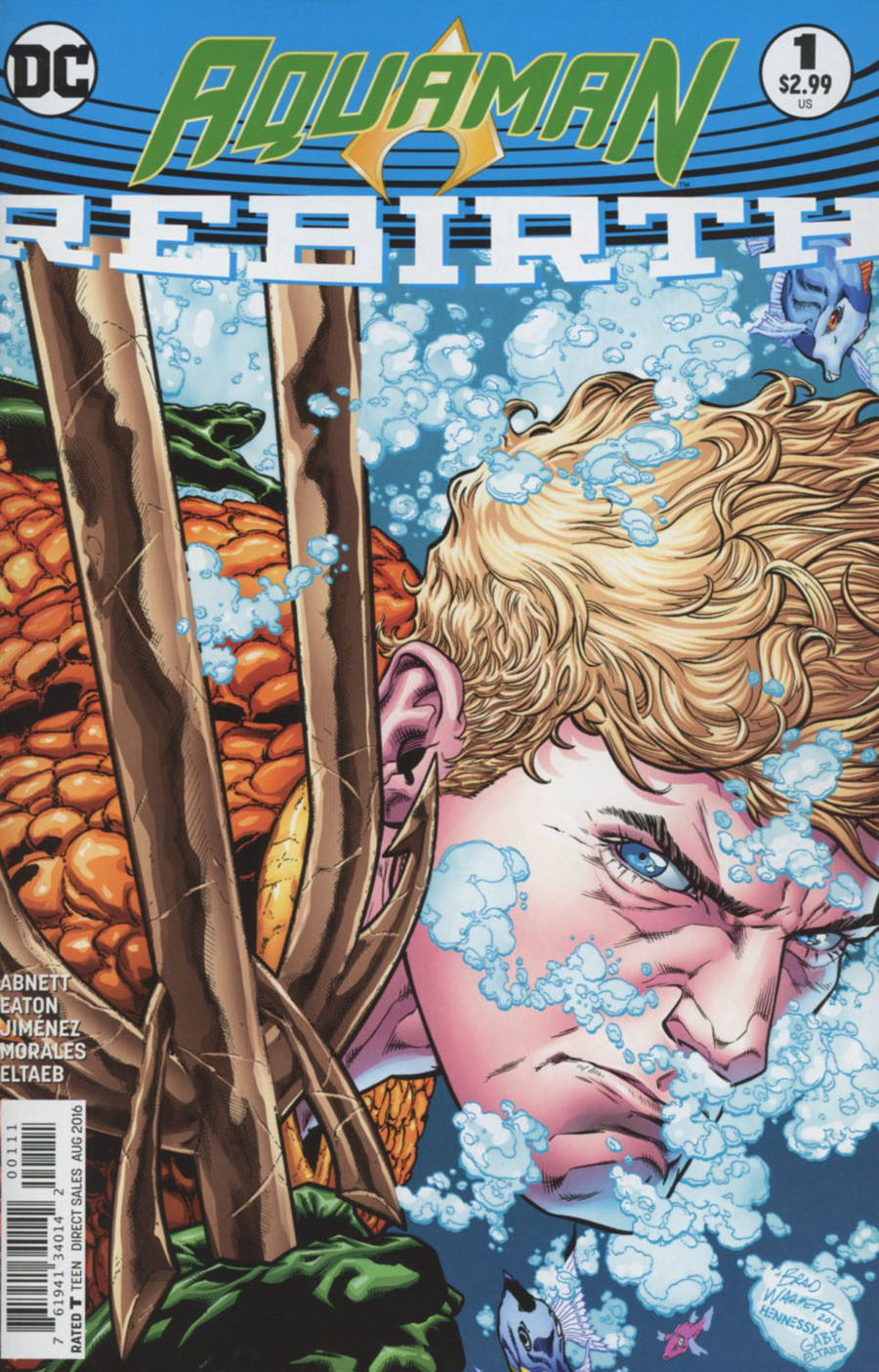 Aquaman Rebirth #1 Cover A 1st Ptg Regular Brad Walker & Drew Hennessey Cover