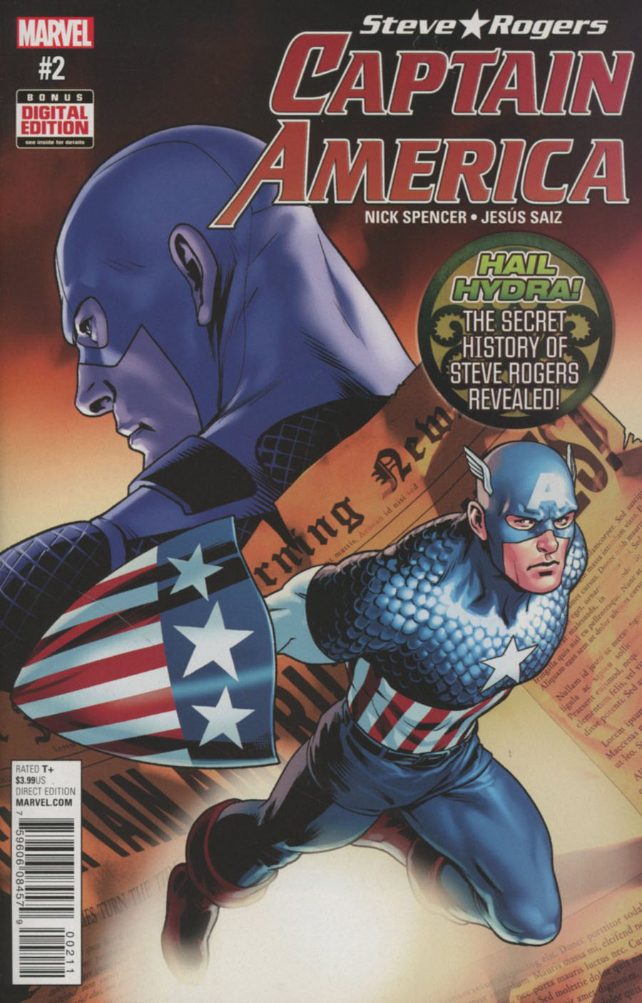 Captain America Steve Rogers #2 Cover A 1st Ptg Regular Jesus Saiz Cover