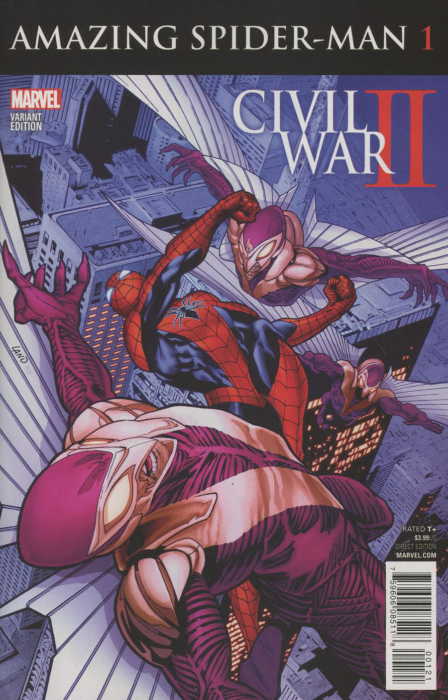 Civil War II Amazing Spider-Man #1 Cover B Variant Greg Land Cover